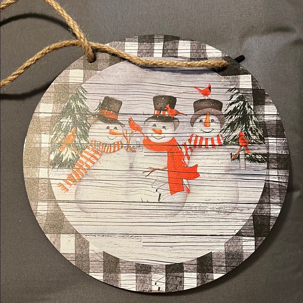 Festive Snowman Holiday sign